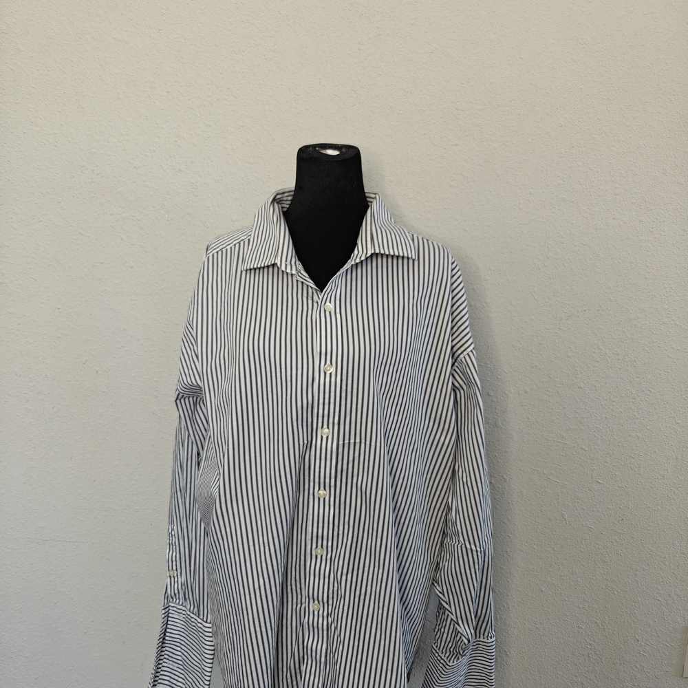 MICHAEL Michael Kors Navy and White Striped Shirt